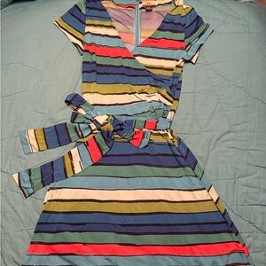 Issa London Multicolor Striped Midi Dress